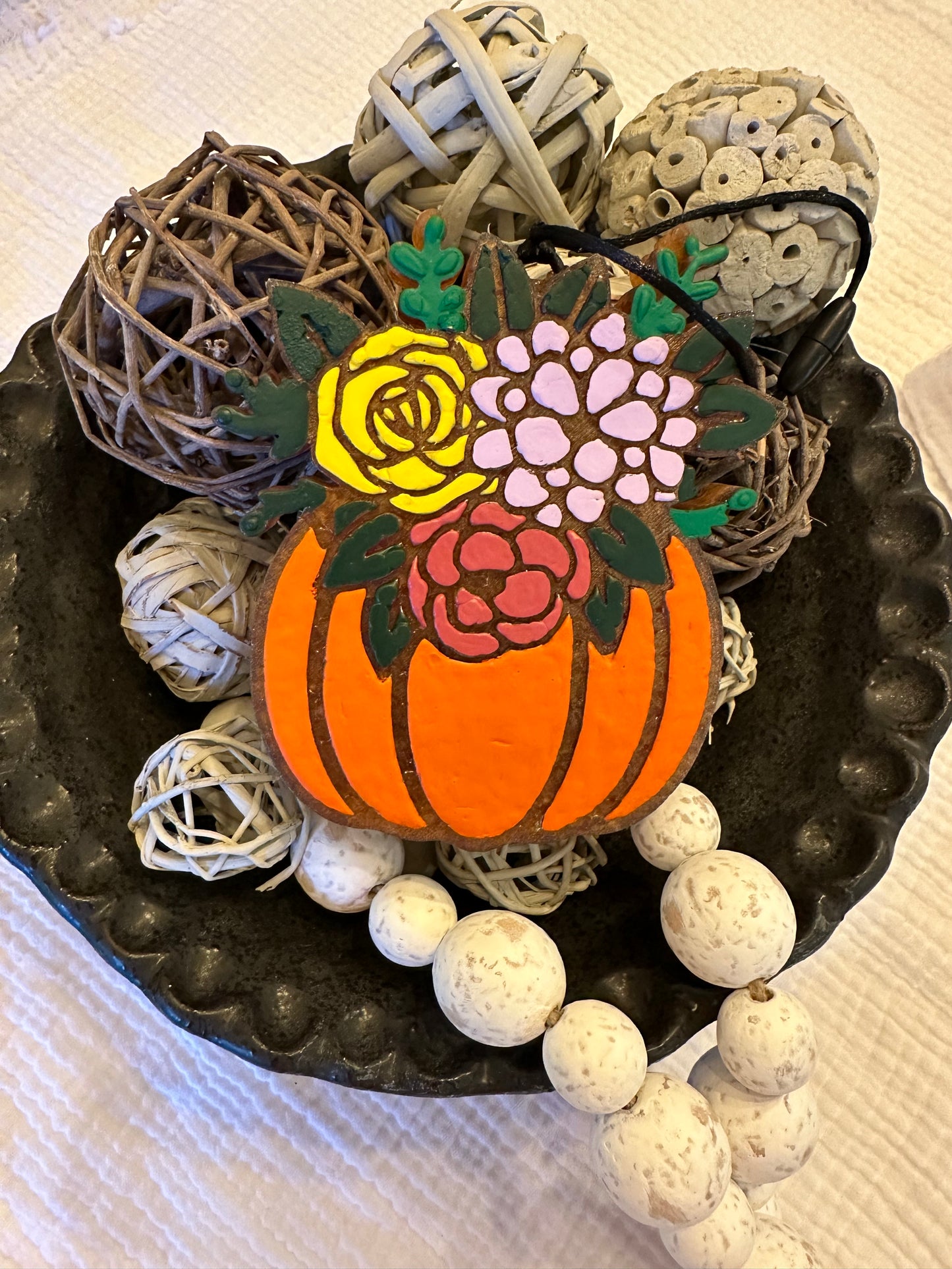 Pumpkin with Flowers Freshie